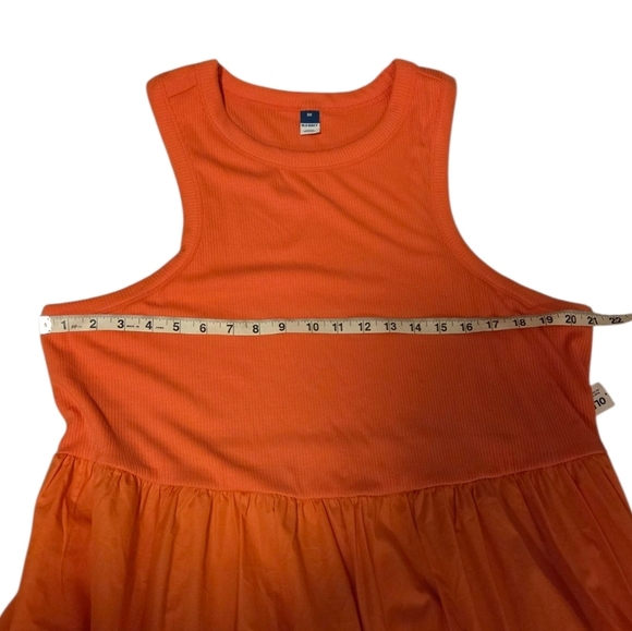 NWT Old Navy Maxi Dress Coral Pink Sleeveless Tank Women's Size 3X Pockets - Picture 4 of 10